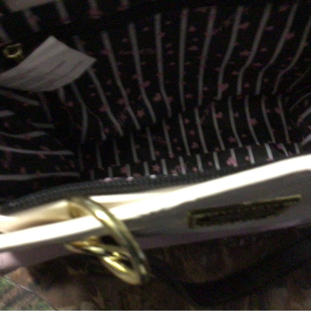 Betsey Johnson Pink, White, and Black Shoulder Bag - Picture 6 of 6